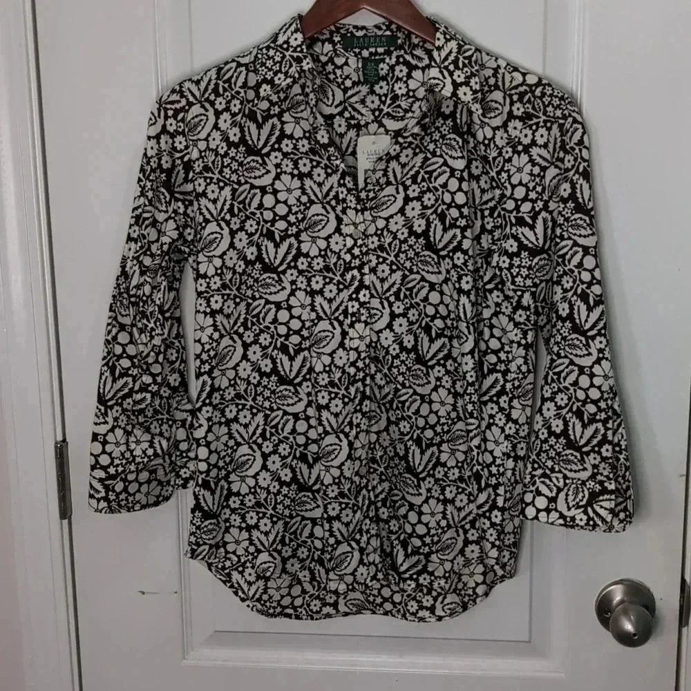 Lauren Ralph Lauren Women's Paisley brown shirt